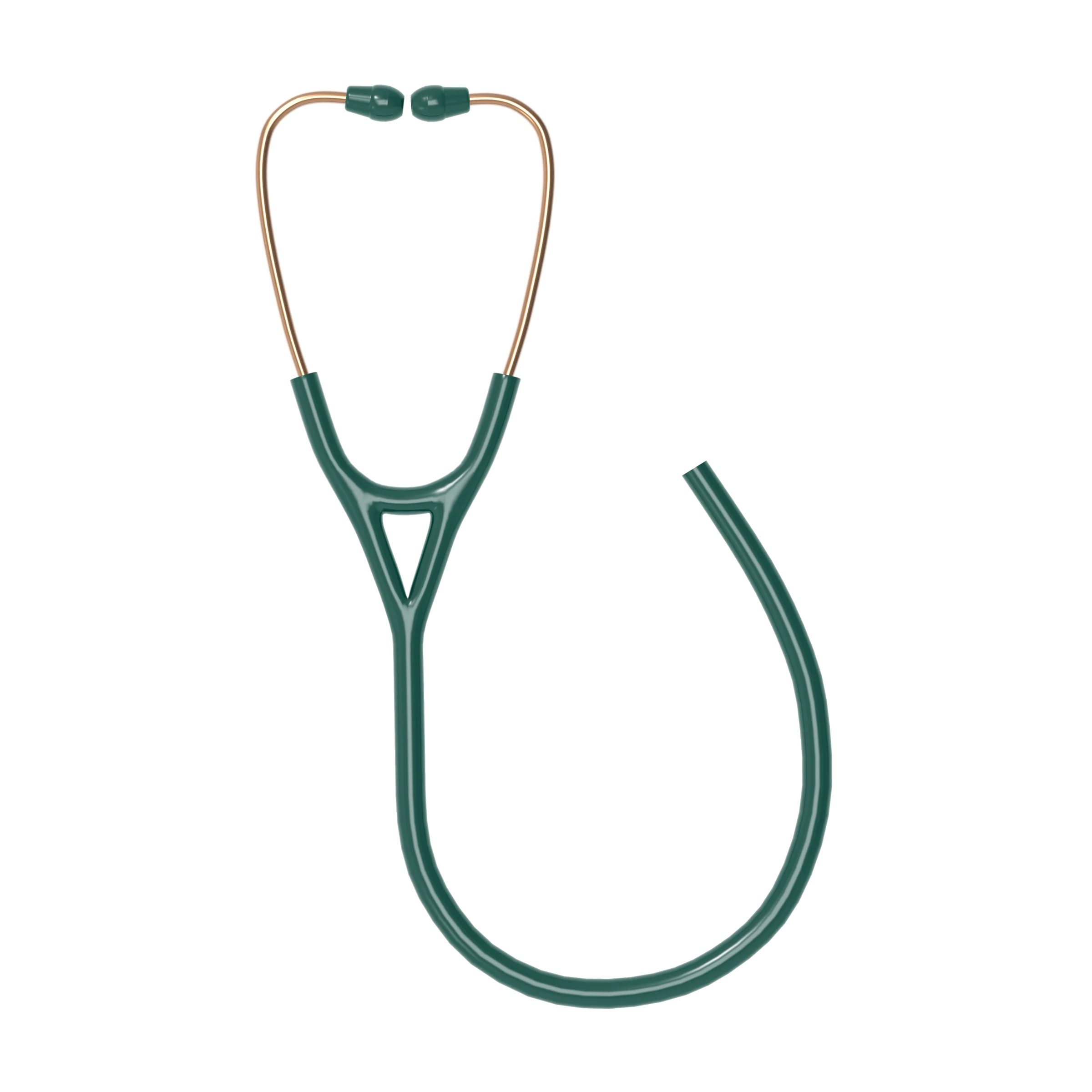 Rose Gold Stainless Steel Frame Stethoscope with Dual Lumen Tubing - Image 6