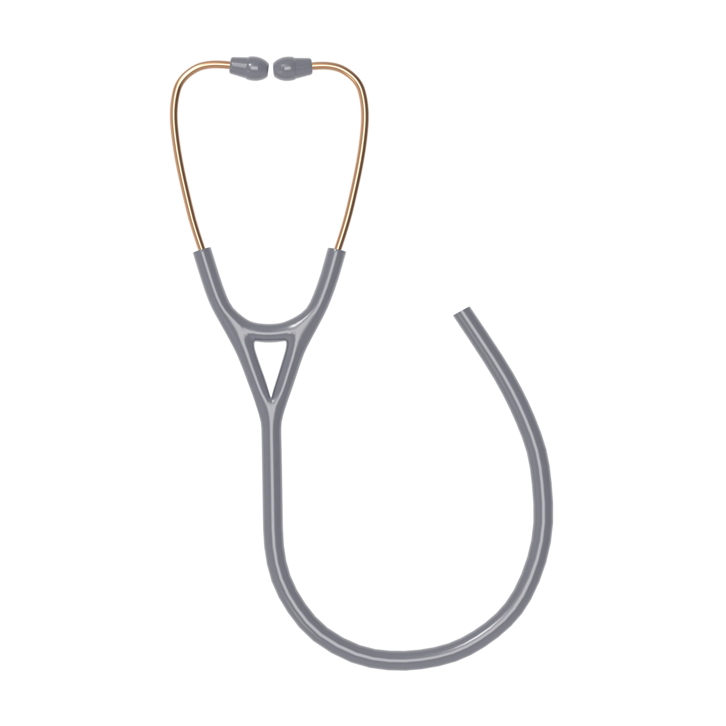 Rose Gold Stainless Steel Frame Stethoscope with Dual Lumen Tubing - Image 7